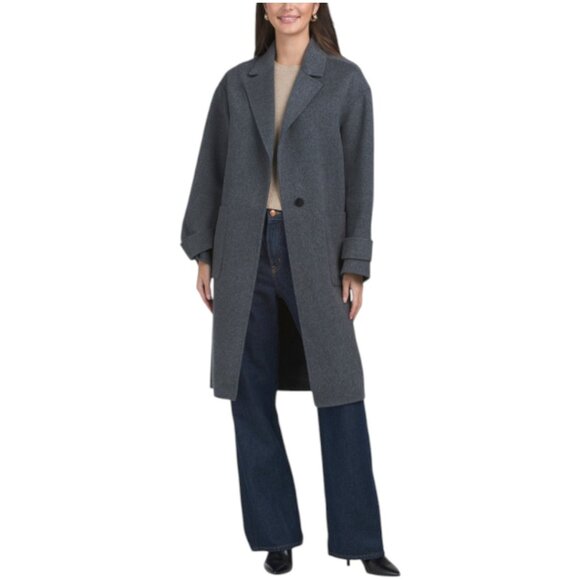 THEORY Wool Cashmere Blend Easy One Button Coat - Picture 1 of 2
